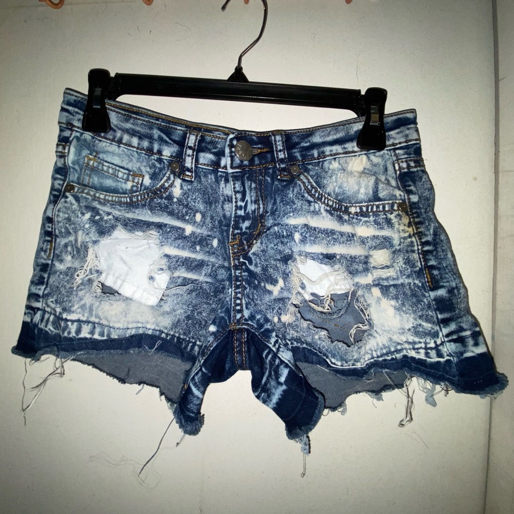 Rue 21 Acid Wash Distressed Jean Shorts